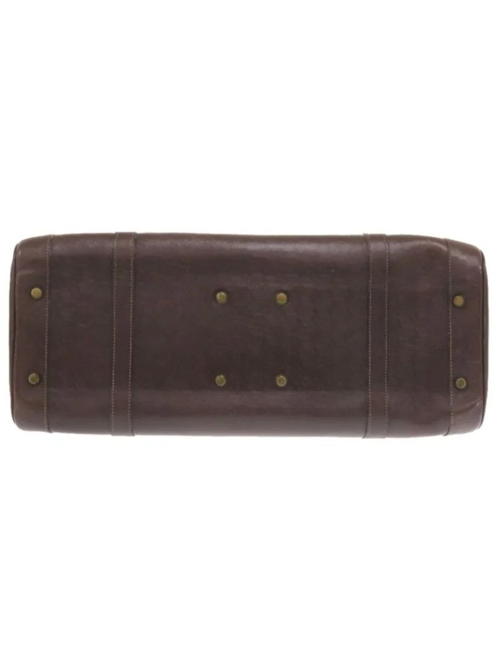 Hermes Vintage Leather Brown Gold Hardware 00 Boston Bag